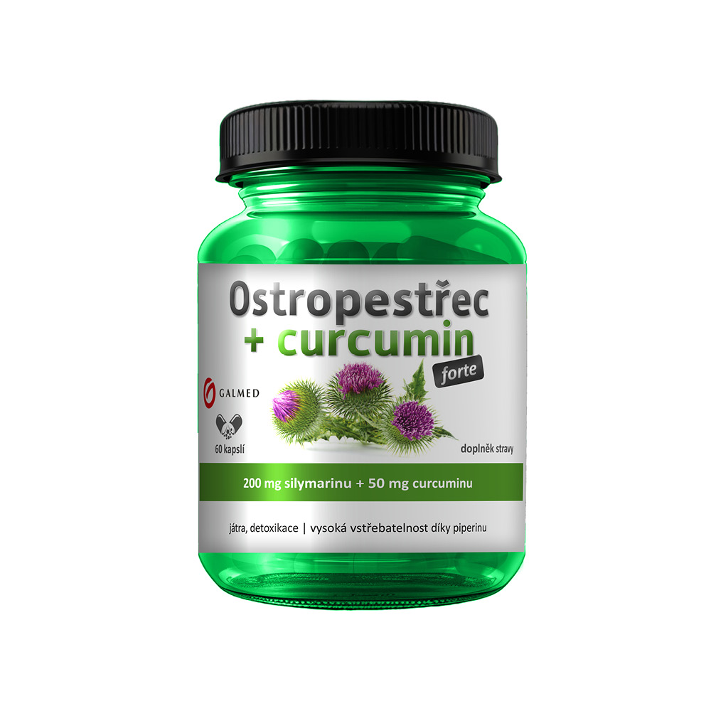 Galmed Ostropestřec forte + curcumin 60 kapslí Galmed
