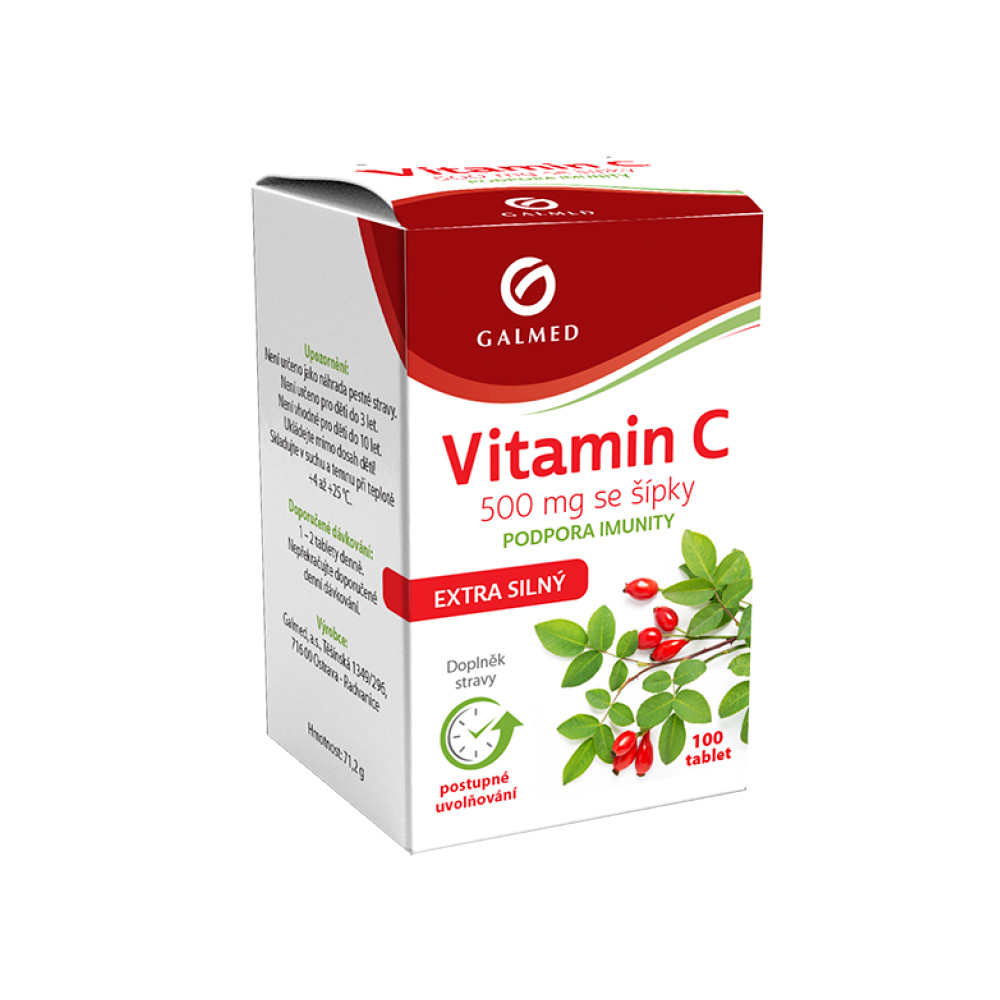 Galmed Vitamín C se šípky 500 mg 100 tablet Galmed