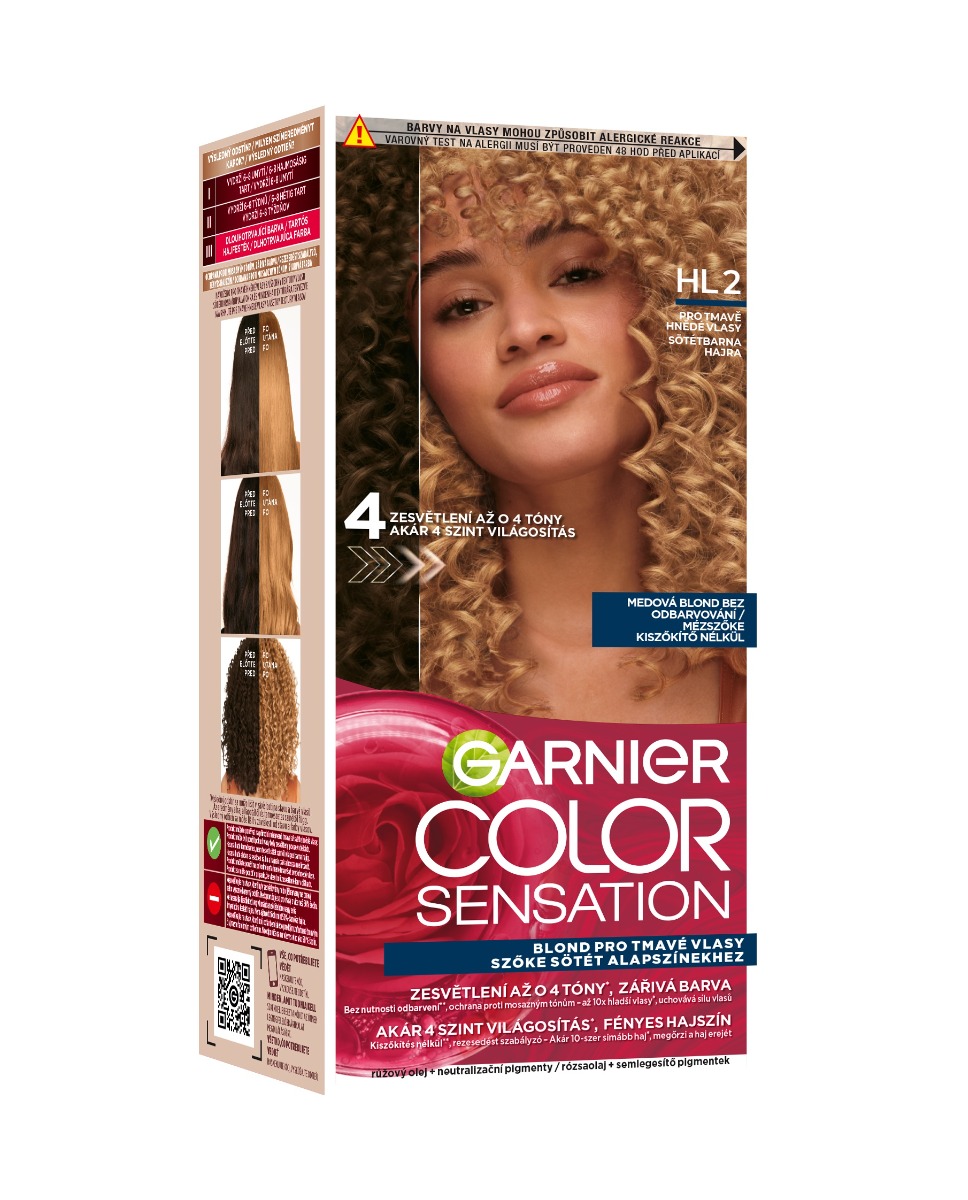 Garnier Color Sensation HL2 Medová blond barva na hnědé vlasy Garnier