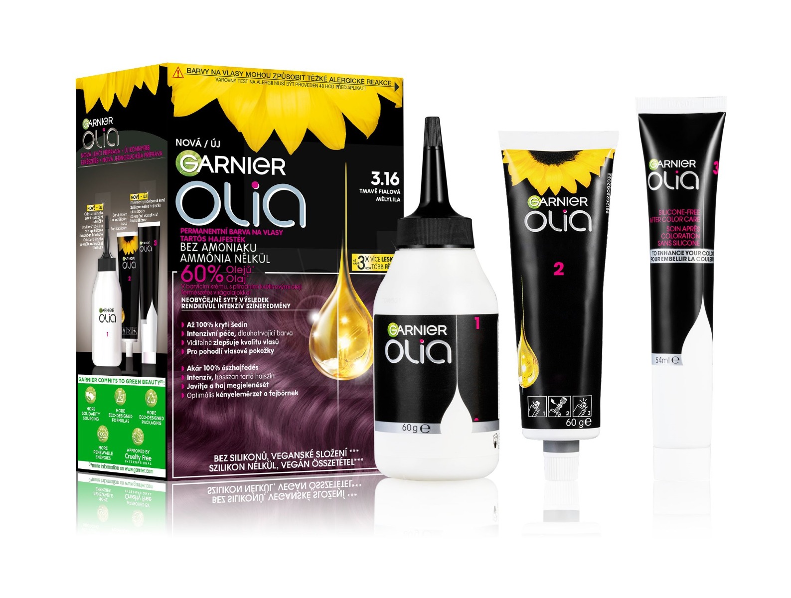 Garnier Olia 3.16 Tmavě fialová permanentní barva na vlasy Garnier