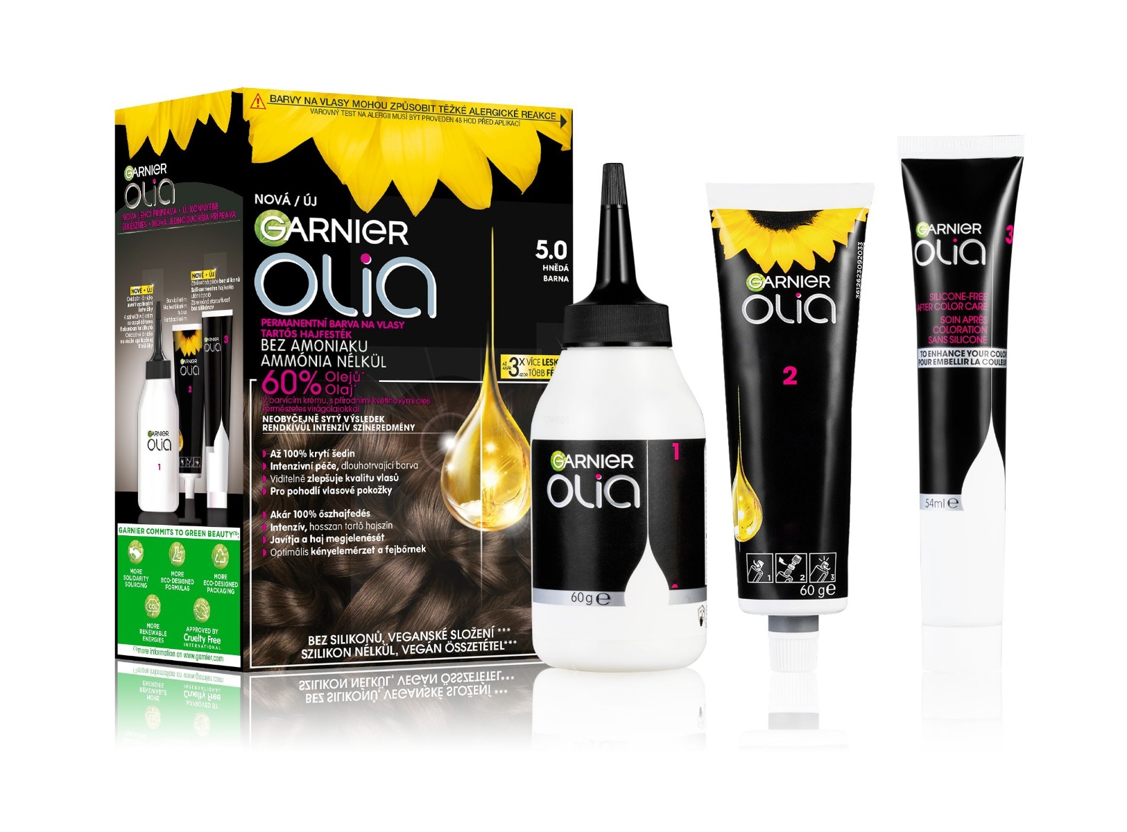 Garnier Olia 5.0 Hnědá permanentní barva na vlasy Garnier