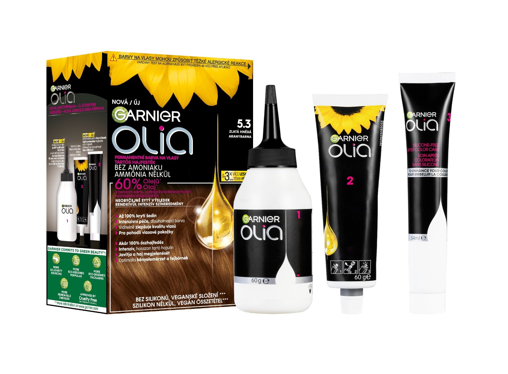 Garnier Olia 5.3 Zlatá hnědá permanentní barva na vlasy Garnier