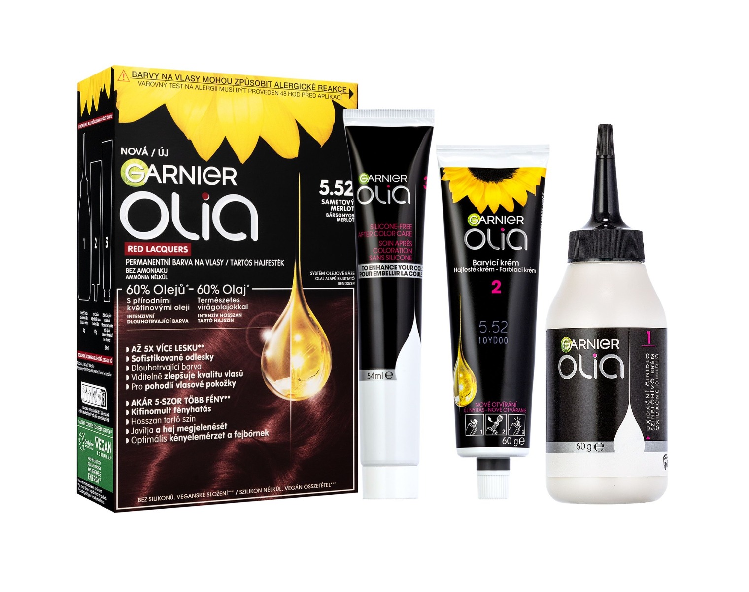 Garnier Olia 5.52 Sametový merlot permanentní barva na vlasy Garnier