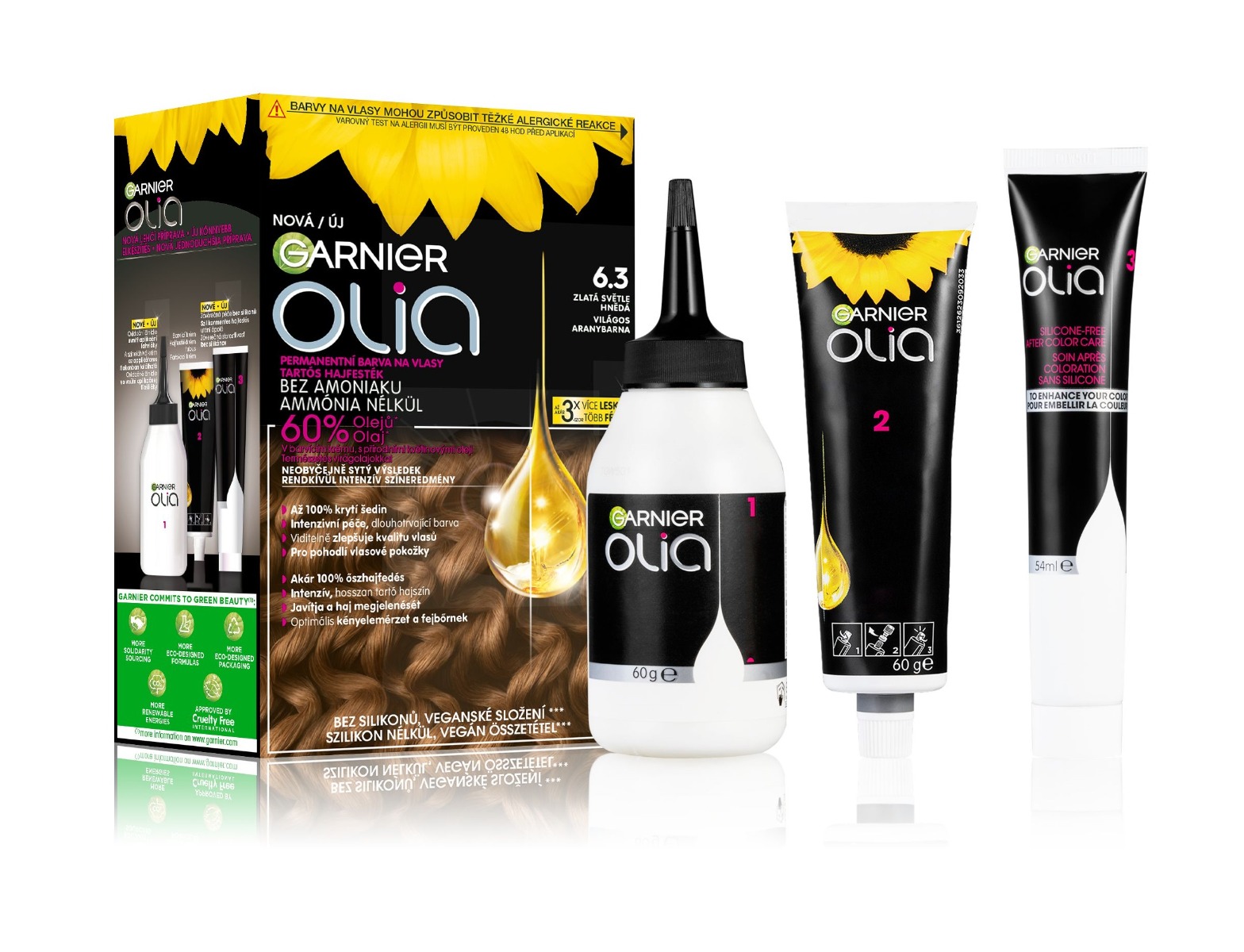 Garnier Olia 6.3 Zlatá světle hnědá permanentní barva na vlasy Garnier