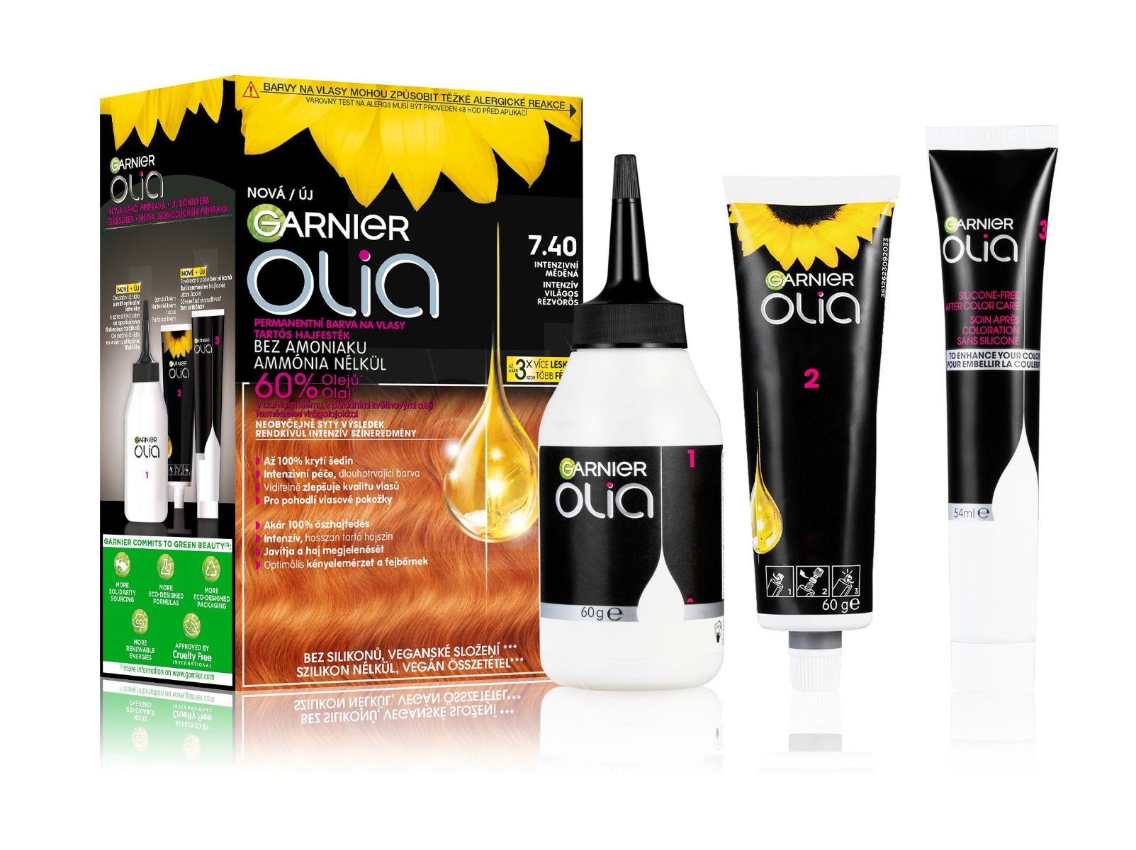 Garnier Olia 7.40 Intenzivní měděná permanentní barva na vlasy Garnier