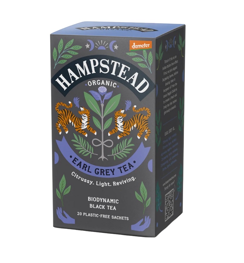 Hampstead Tea BIO Černý čaj s bergamotem Earl Grey 20x2 g Hampstead Tea