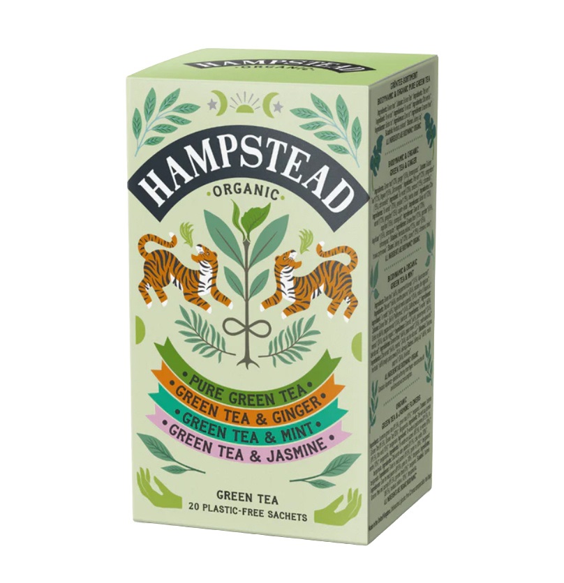 Hampstead Tea BIO Selekce zelených čajů 20x2 g Hampstead Tea