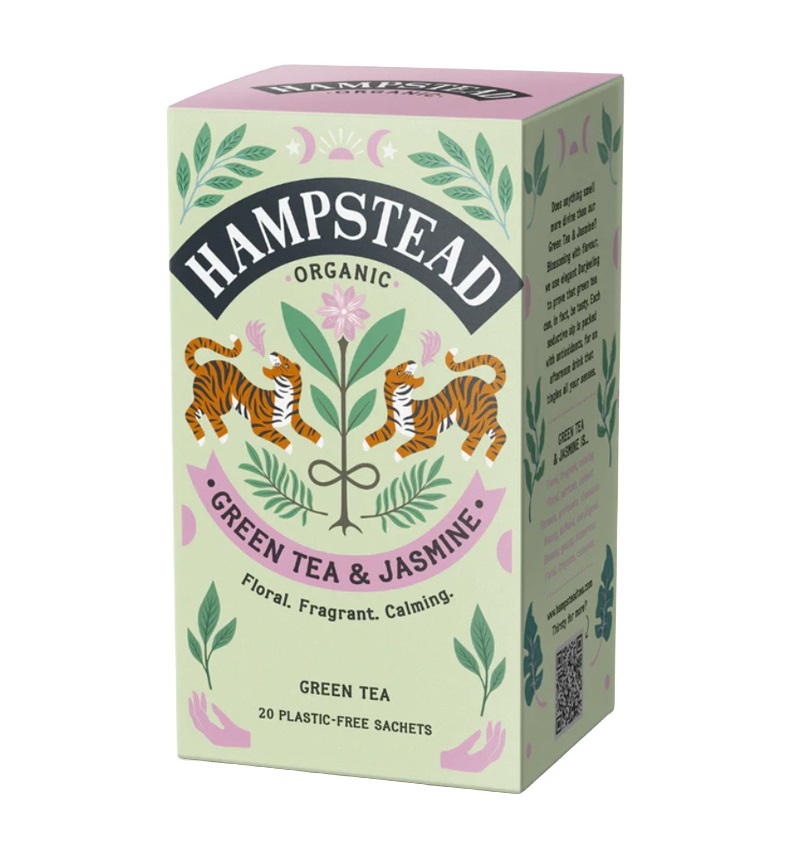 Hampstead Tea BIO Zelený čaj s jasmínem a bergamotem 20x2 g Hampstead Tea