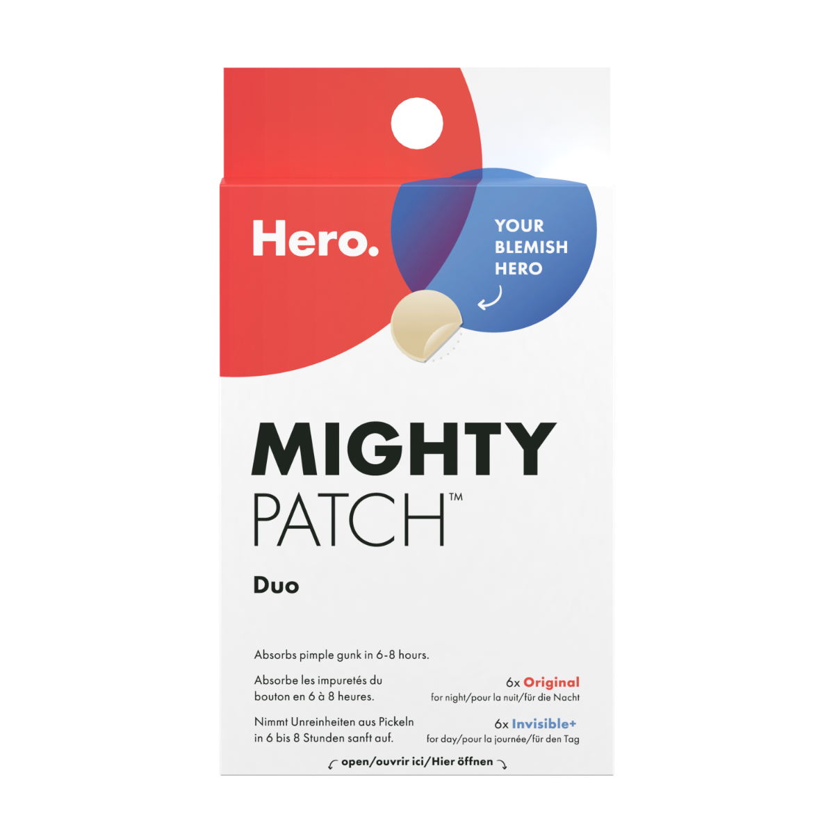 Hero. Mighty Patch Duo Original/Invisible+ náplasti 12 ks Hero.