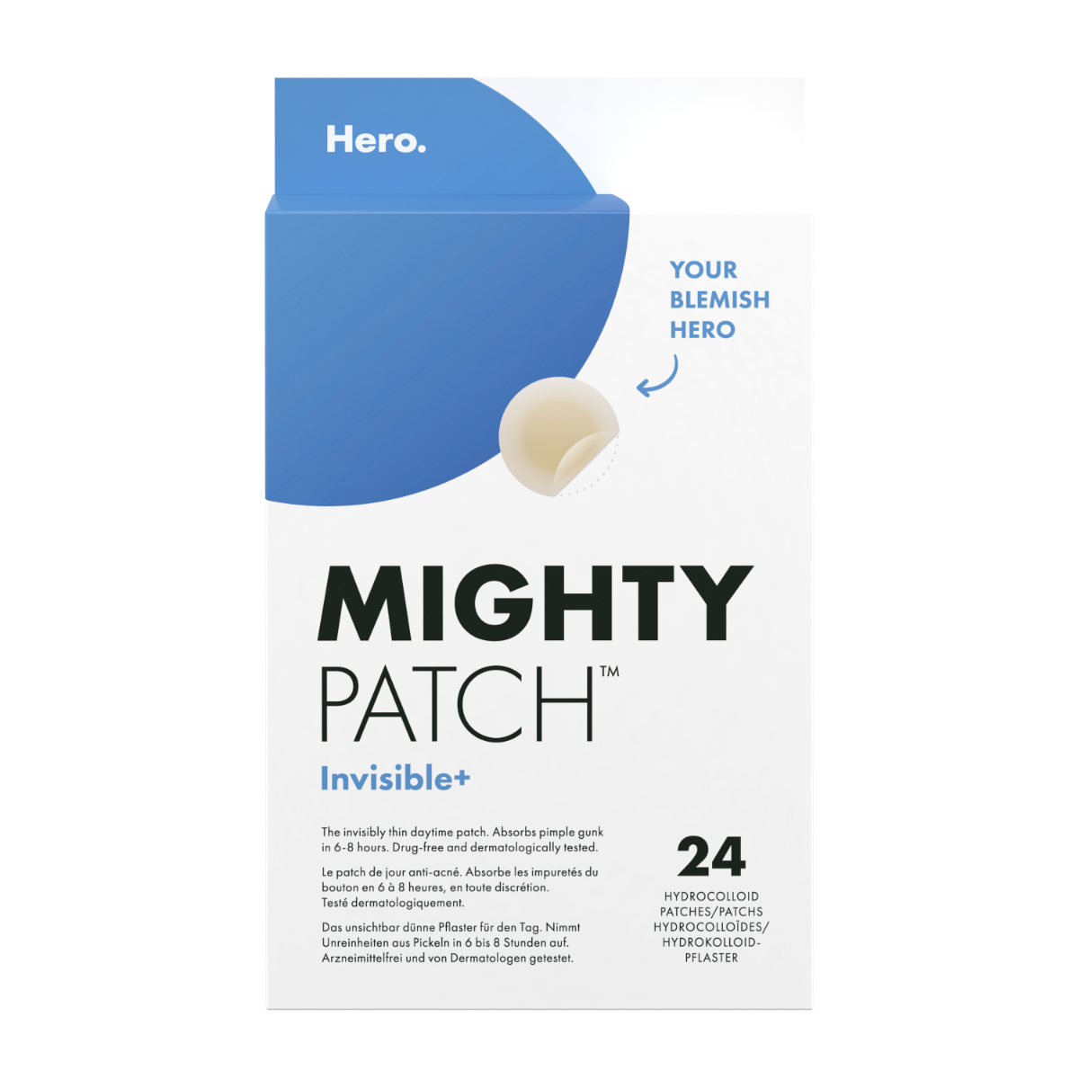 Hero. Mighty Patch INVISIBLE+ náplasti 24 ks light Hero.