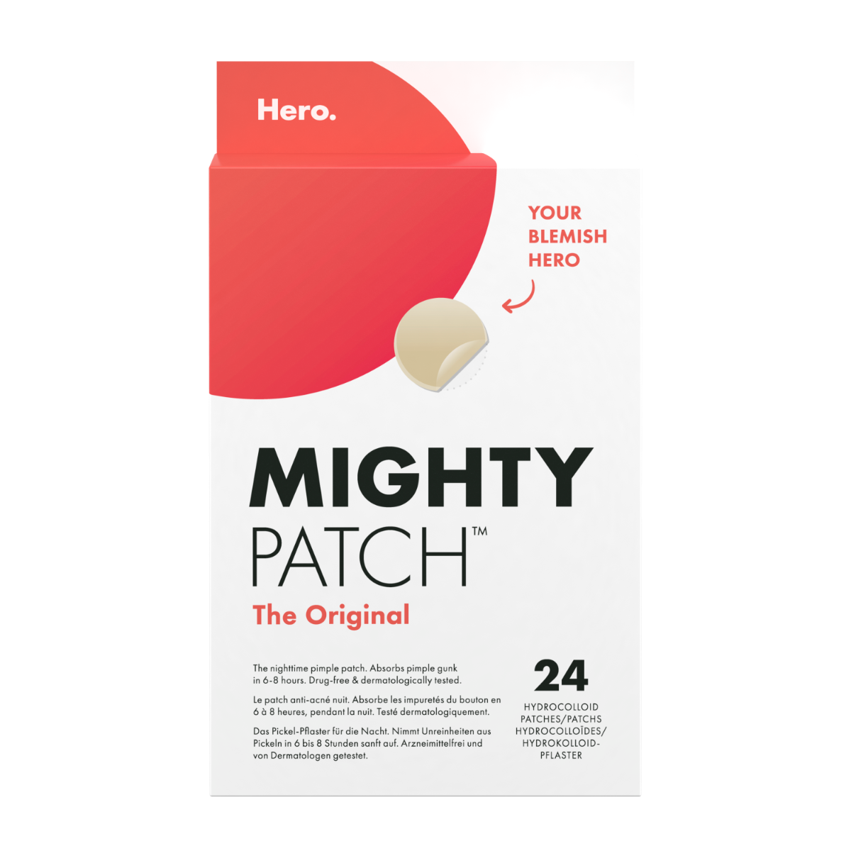 Hero. Mighty Patch The ORIGINAL náplasti 24 ks béžové Hero.