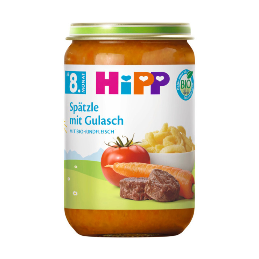 Hipp BIO Špecle a guláš s hovězím masem 200 g Hipp