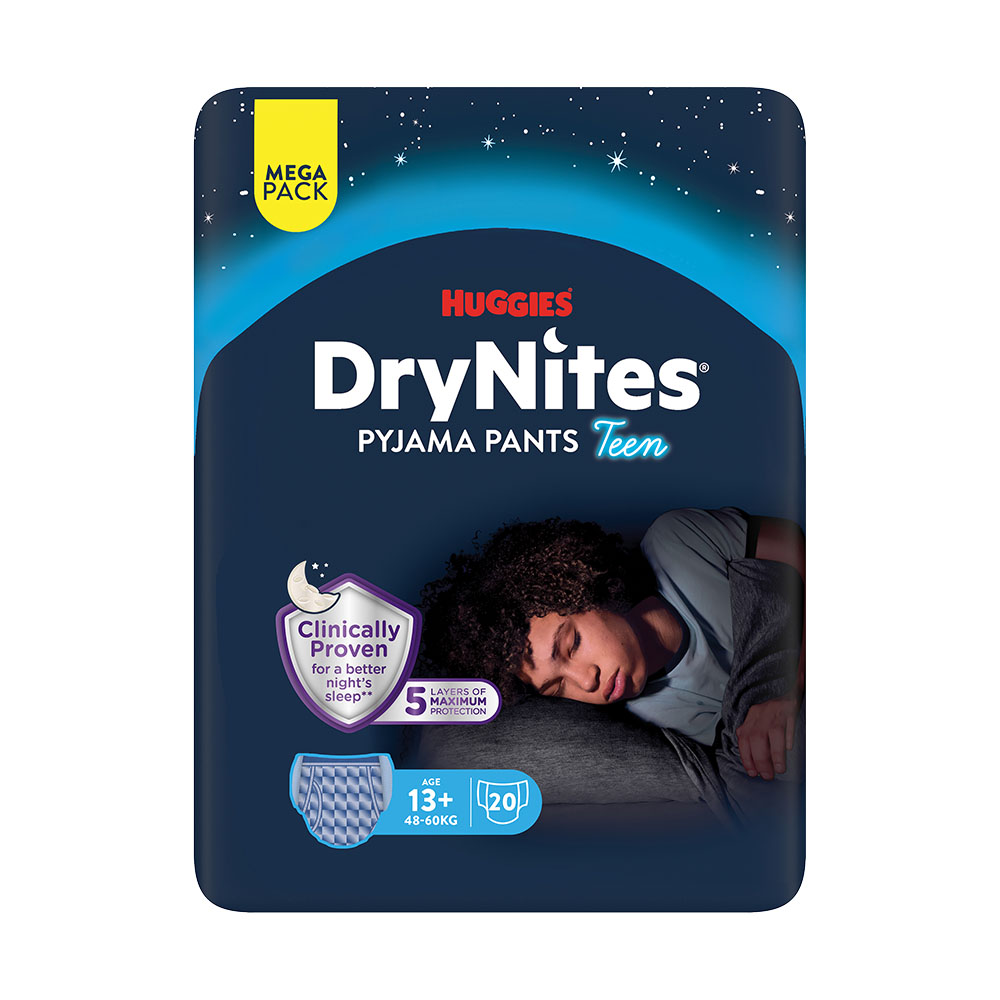 Huggies DryNites Natahovací kalhotky pro chlapce 13+ let 48–⁠⁠⁠⁠⁠⁠60 kg 20 ks Huggies