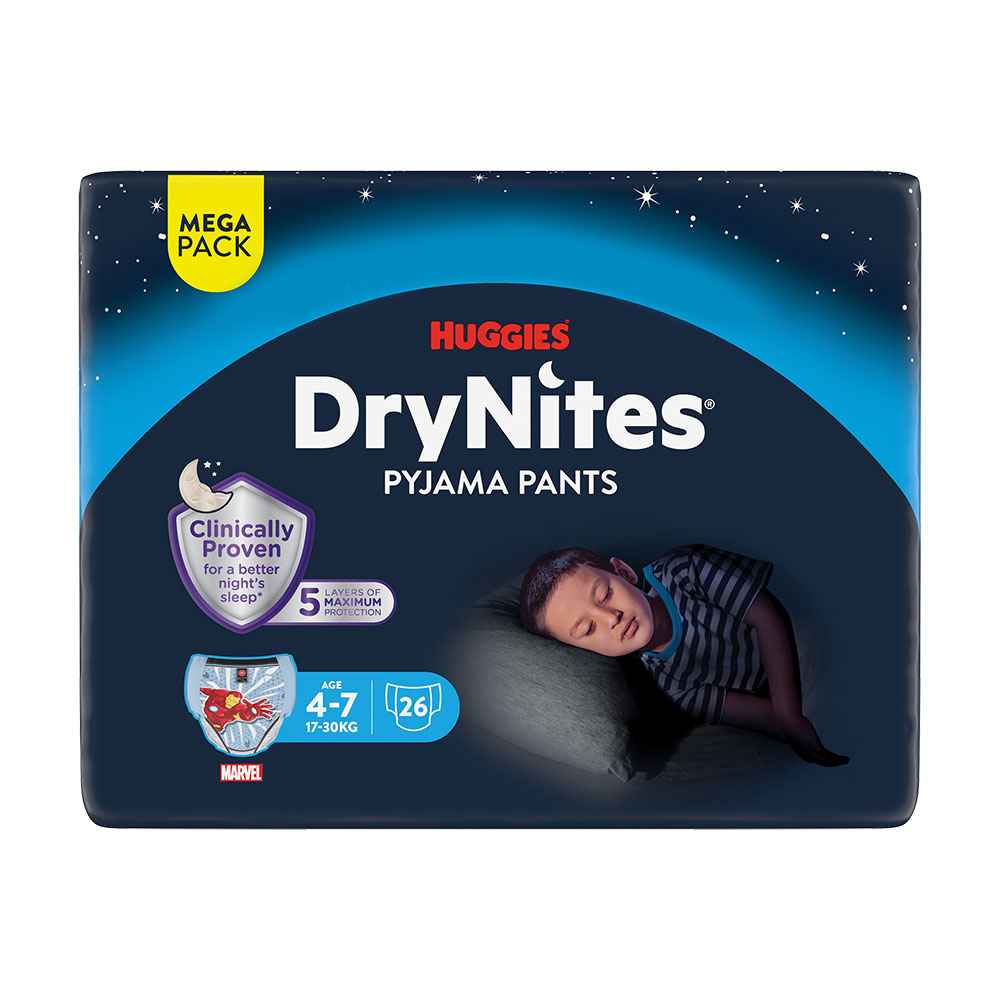 Huggies DryNites Natahovací kalhotky pro chlapce 4–7 let 17–30 kg 26 ks Huggies