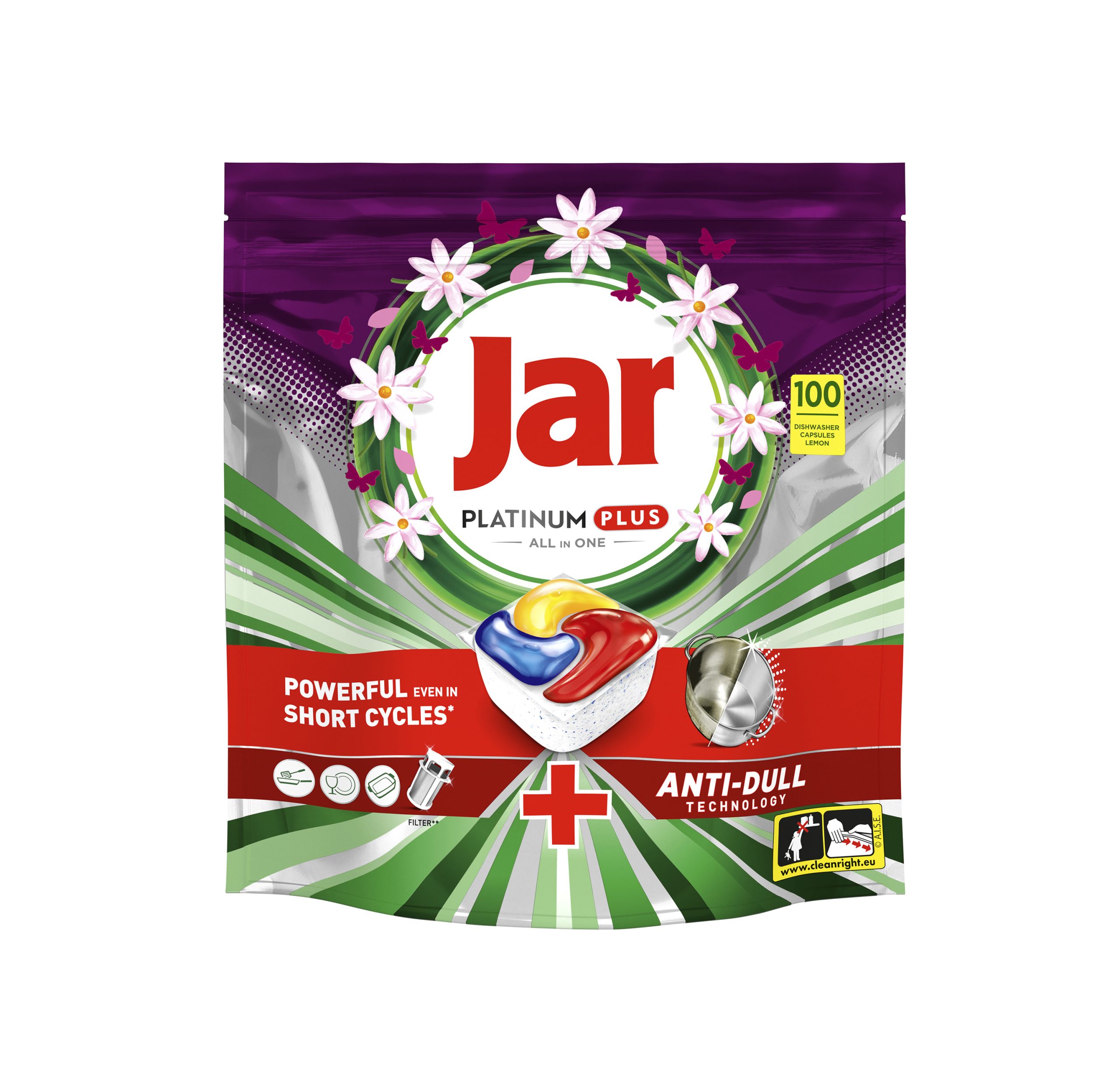 Jar Platinum Plus Lemon kapsle do myčky 100 ks Jar