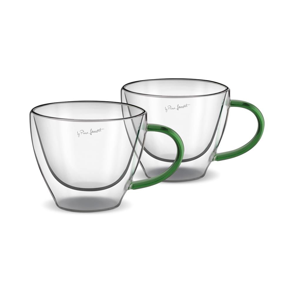 LAMART LT9115 Vaso sklenice cappuccino 190 ml 2 ks zelené LAMART