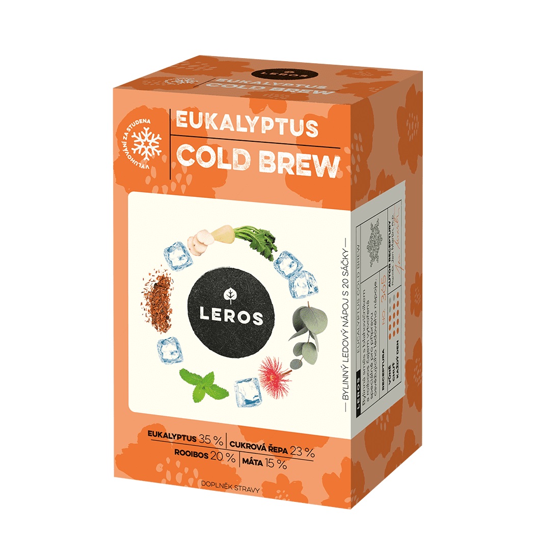 Leros Eukalyptus Cold Brew porcovaný čaj 20x1