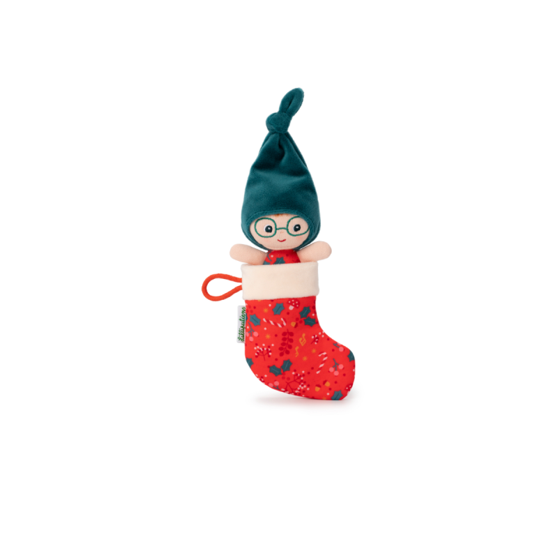 Lilliputiens vánoční skřítek s červenou punčochou Lilliputiens