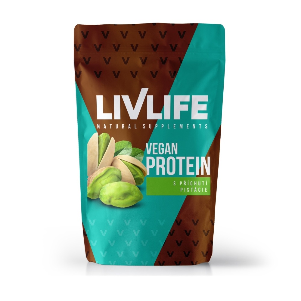 Livlife Vegan Protein s příchutí pistácie 490 g Livlife