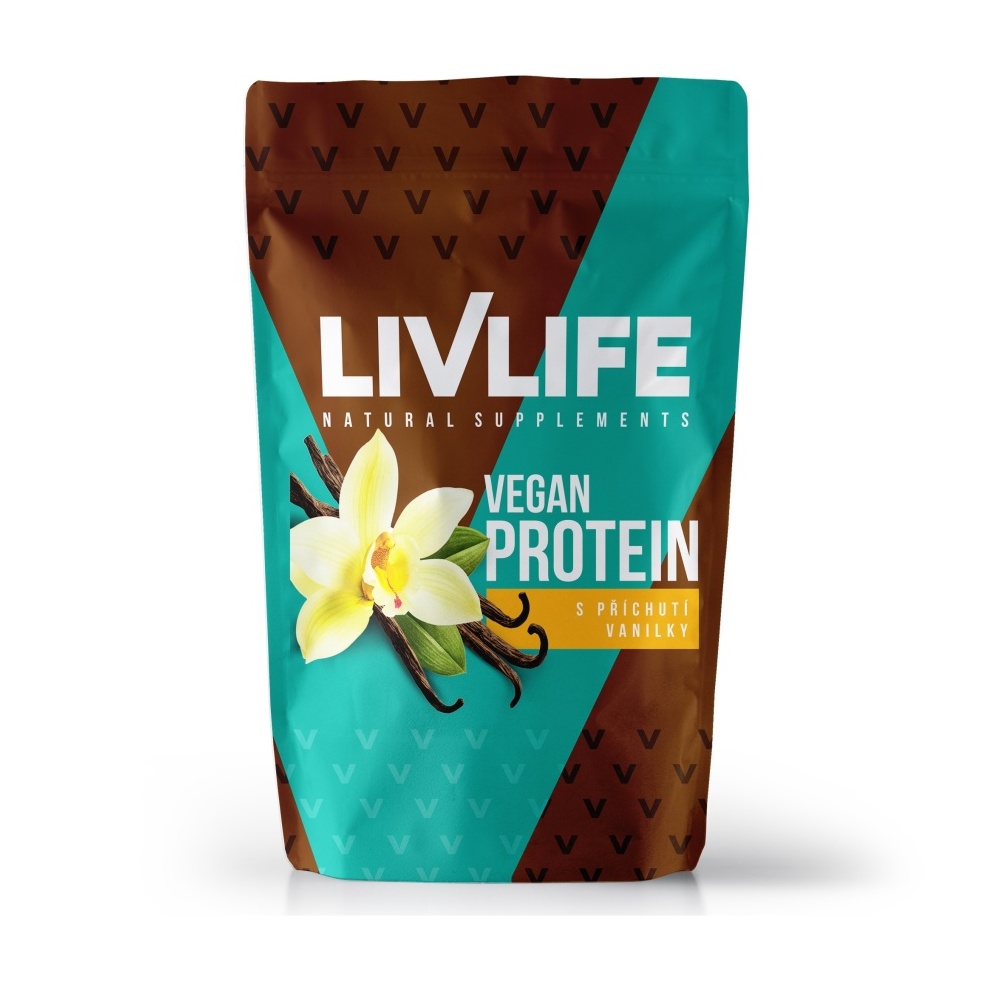 Livlife Vegan protein s příchutí vanilky 245 g Livlife