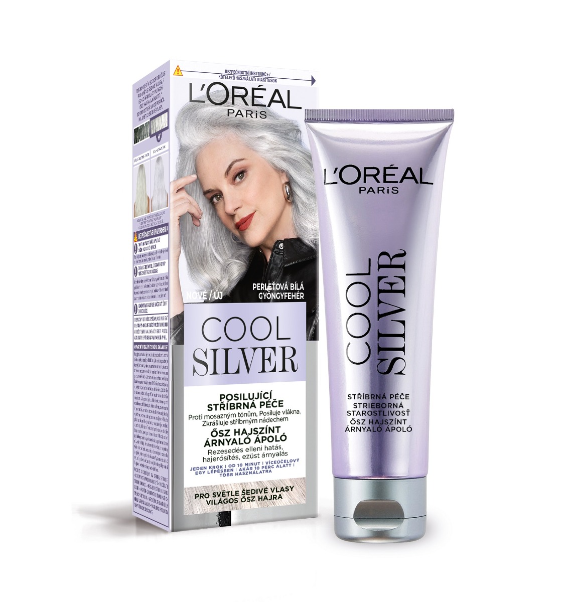 Loréal Paris Cool Silver posilující stříbrná péče 114 ml perleťová bílá Loréal Paris