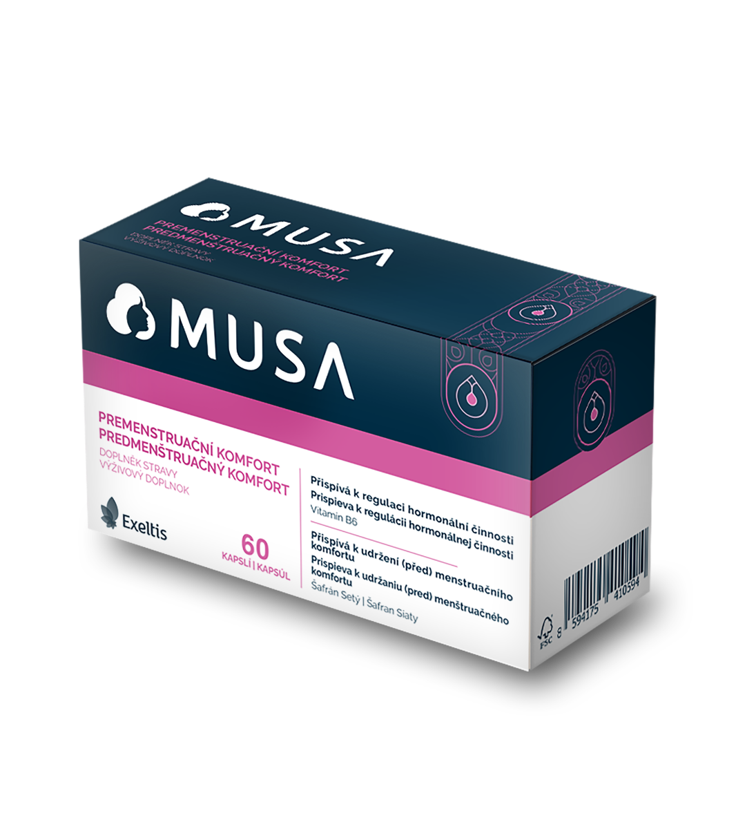 MUSA Premenstruační komfort 60 kapslí MUSA