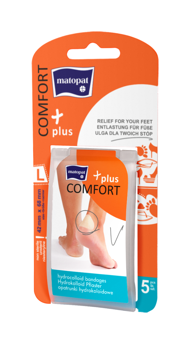 Matopat Comfort Plus hydrokoloidní náplasti L 42 x 68 mm 5 ks Matopat