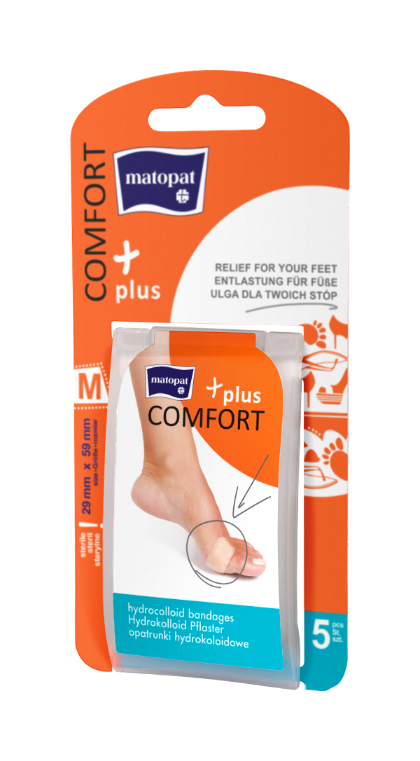 Matopat Comfort Plus hydrokoloidní náplasti M 29 x 59 mm 5 ks Matopat