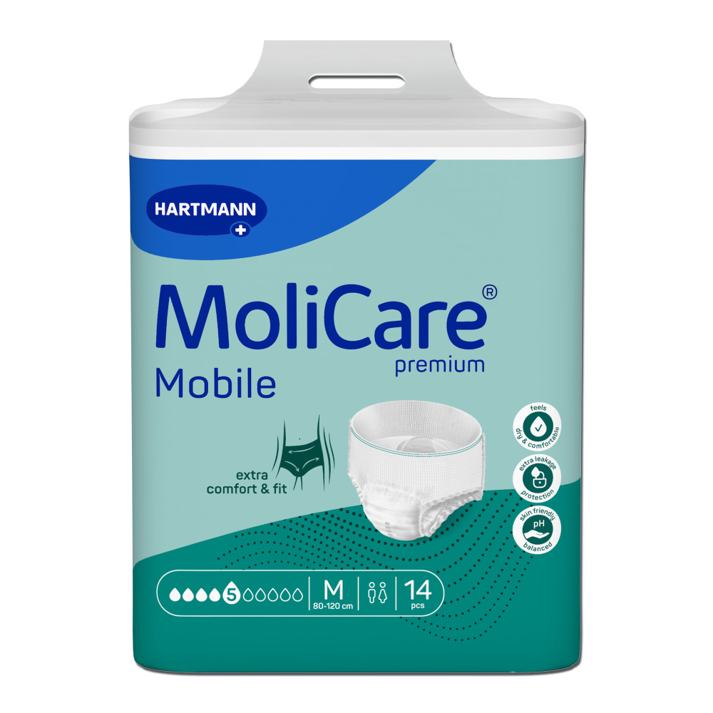 MoliCare Mobile 5 kapek vel. M natahovací kalhotky 14 ks MoliCare