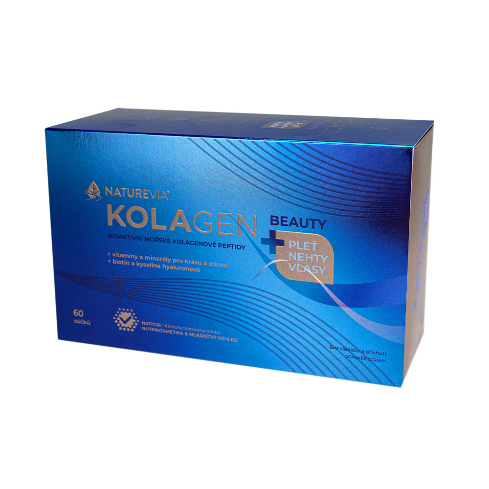 NatureVia Kolagen mořský Beauty+ 60 sáčků NatureVia