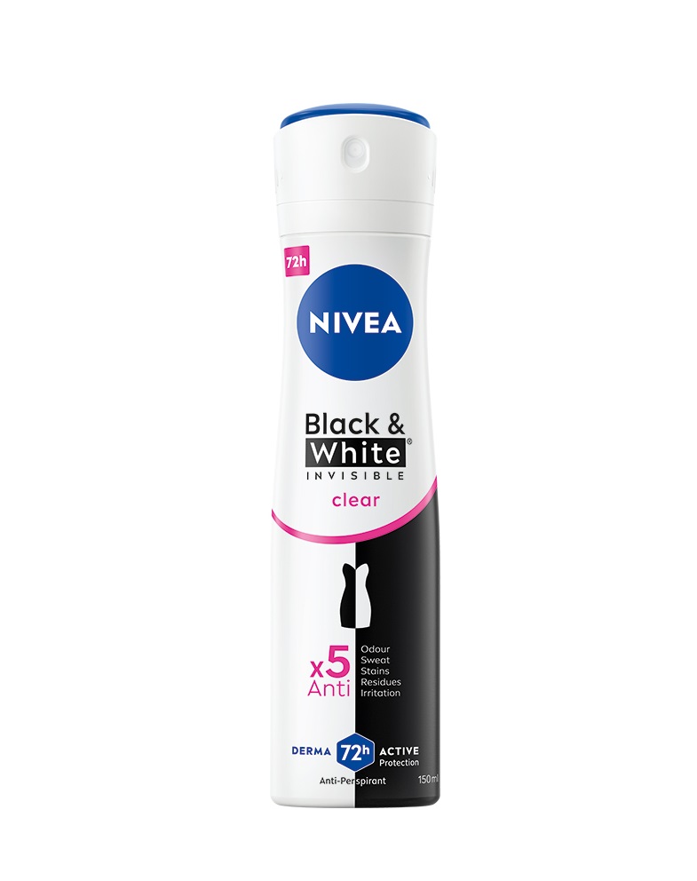 Nivea Black&White Invisible Clear antiperspirant sprej 150 ml Nivea