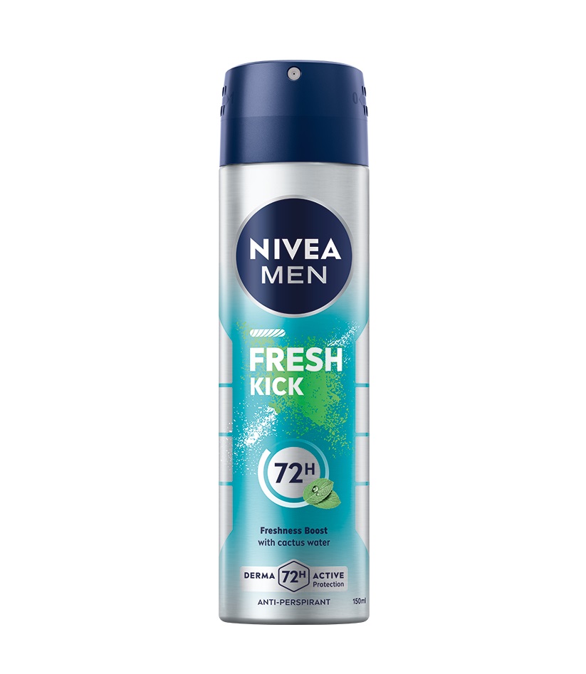 Nivea Men Fresh Kick antiperspirant ve spreji pro muže 150 ml Nivea