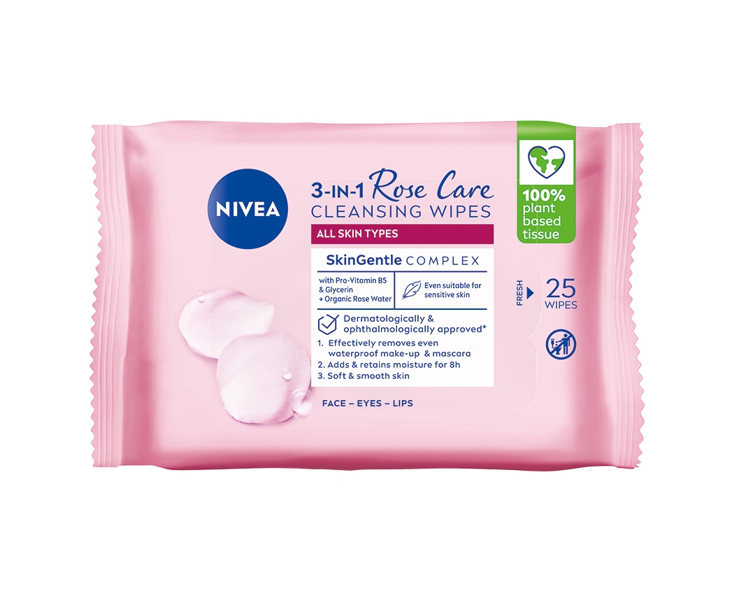 Nivea Rose Touch čisticí micelární ubrousky 35 ks Nivea