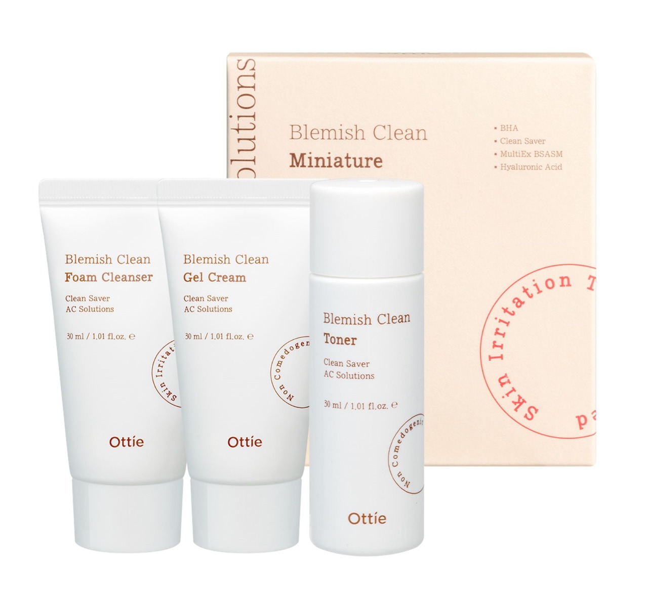 Ottie Blemish Clean set miniatur proti nedokonalostem pleti 3x30 ml Ottie