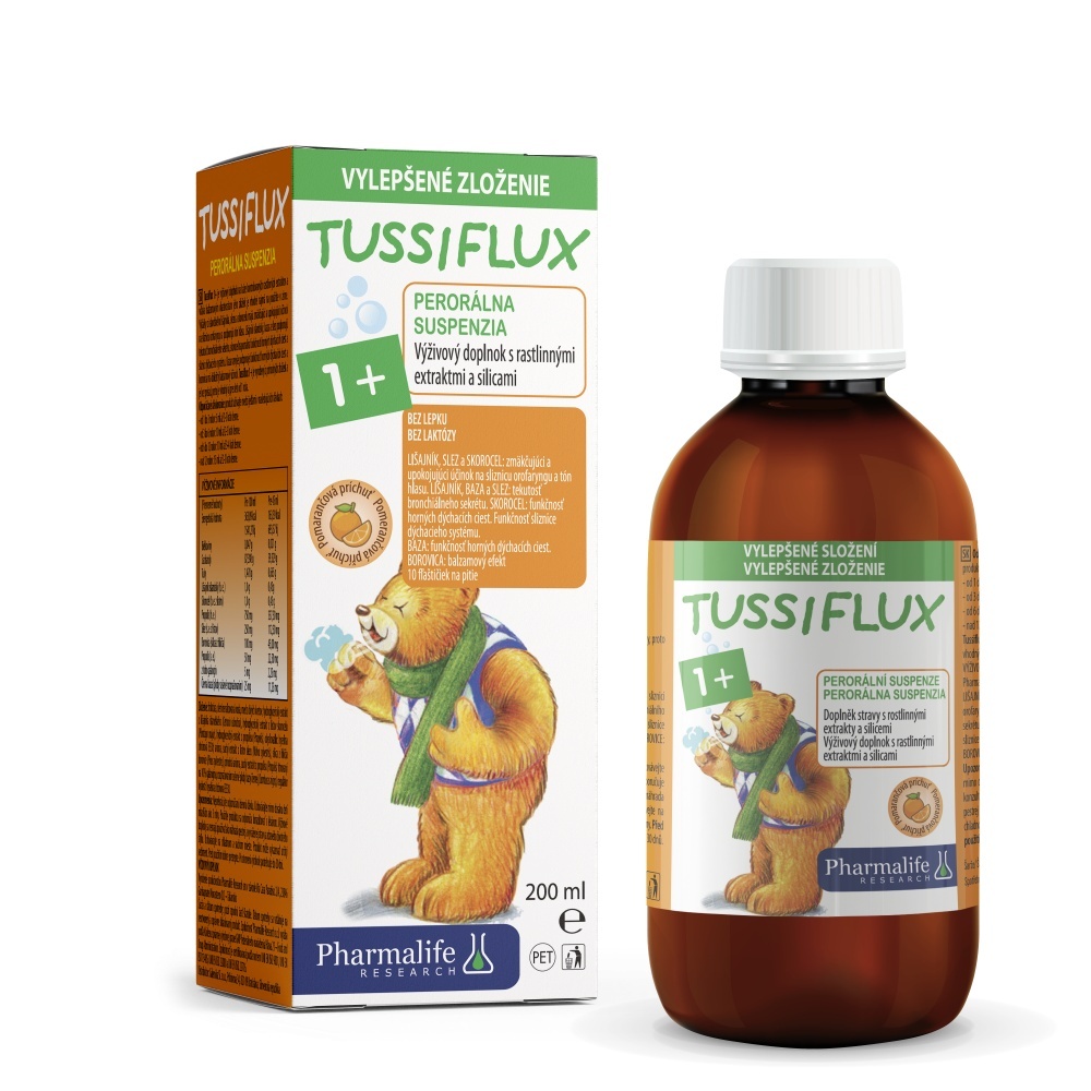 Pharmalife Tussiflux 1r+ perorální suspenze 200 ml Pharmalife