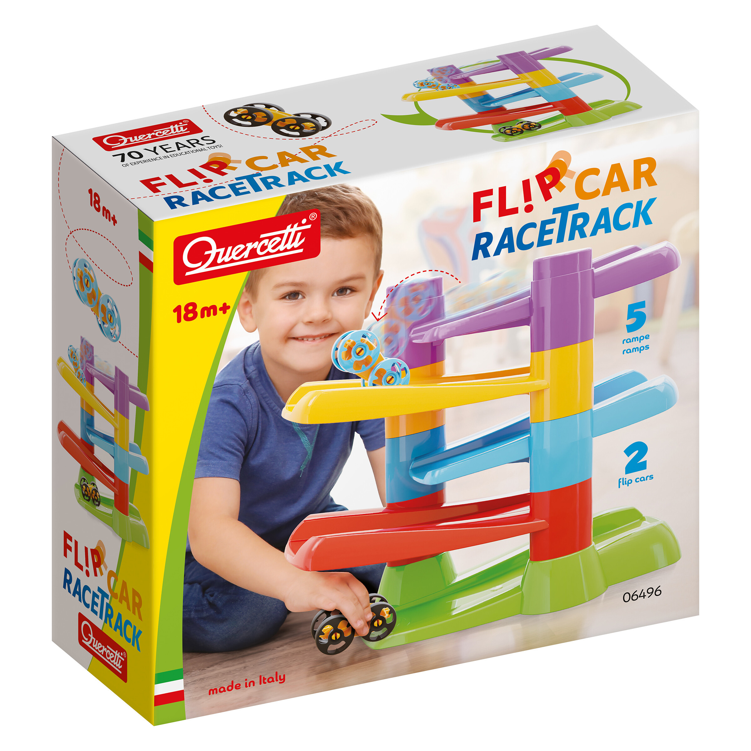 Quercetti Flip Car Race Track - Překlápěcí autodráha Quercetti