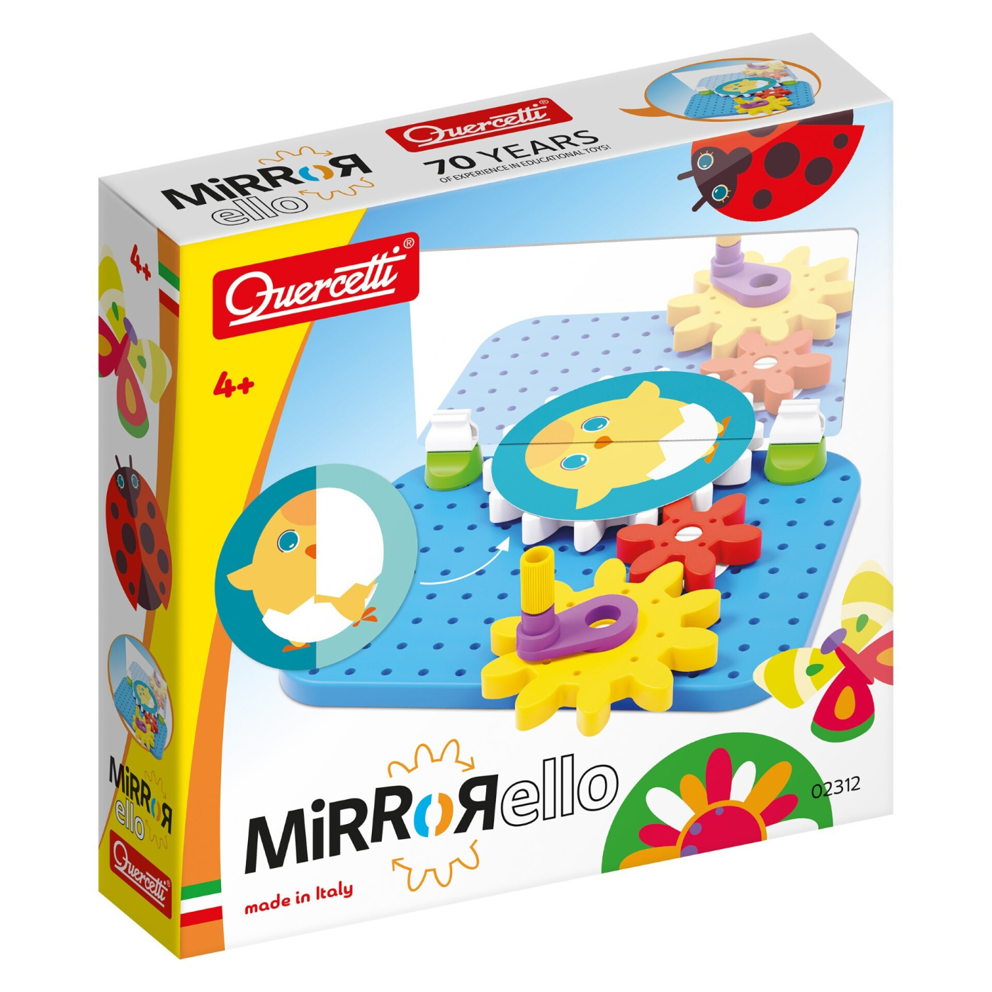 Quercetti Mirrorello - ozubená kolečka se zrcadlem Quercetti