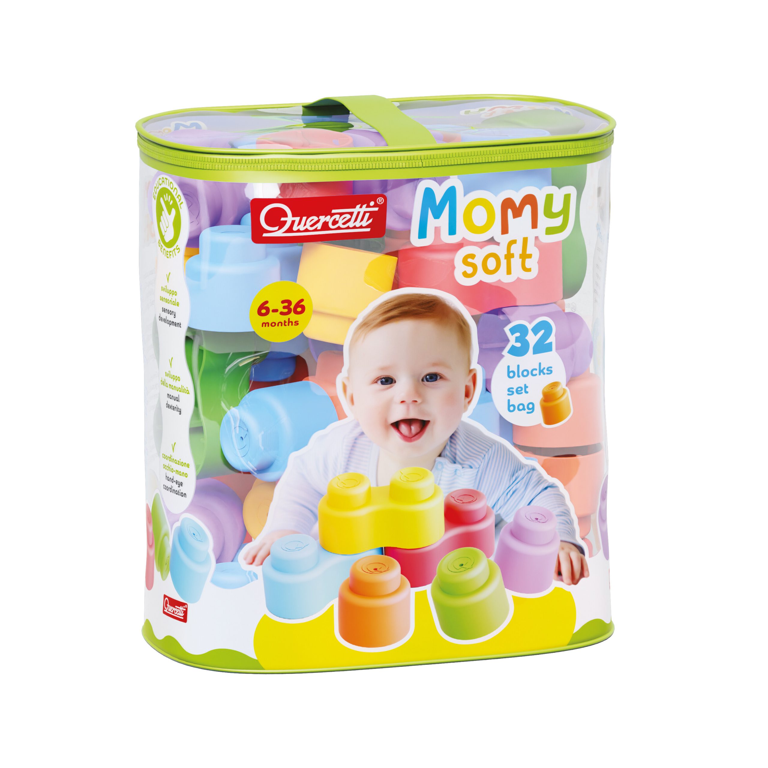 Quercetti Momy Soft Bag - měkké kostky v tašce se zipem Quercetti