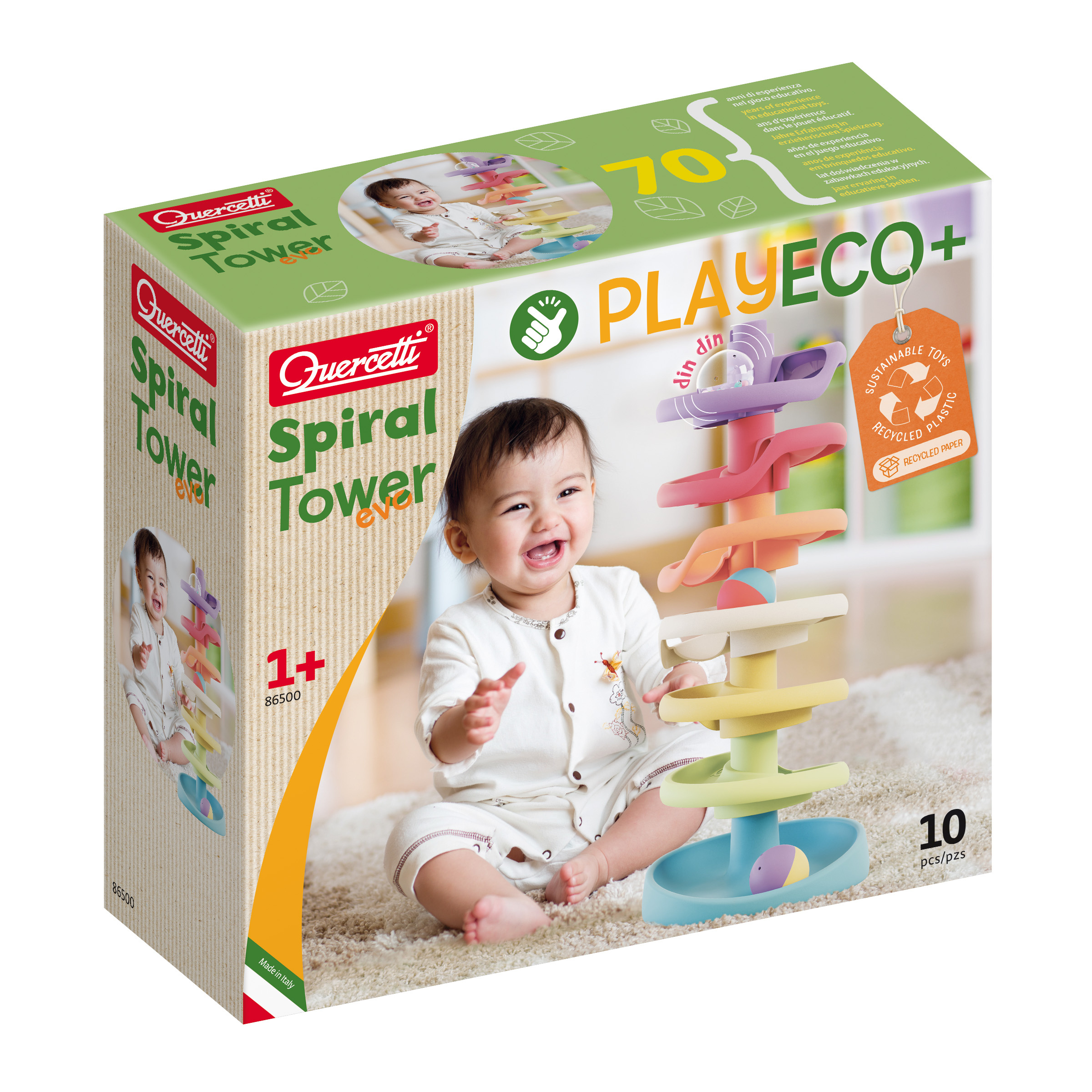 Quercetti PlayEco - Kuličková věž - spirála Quercetti