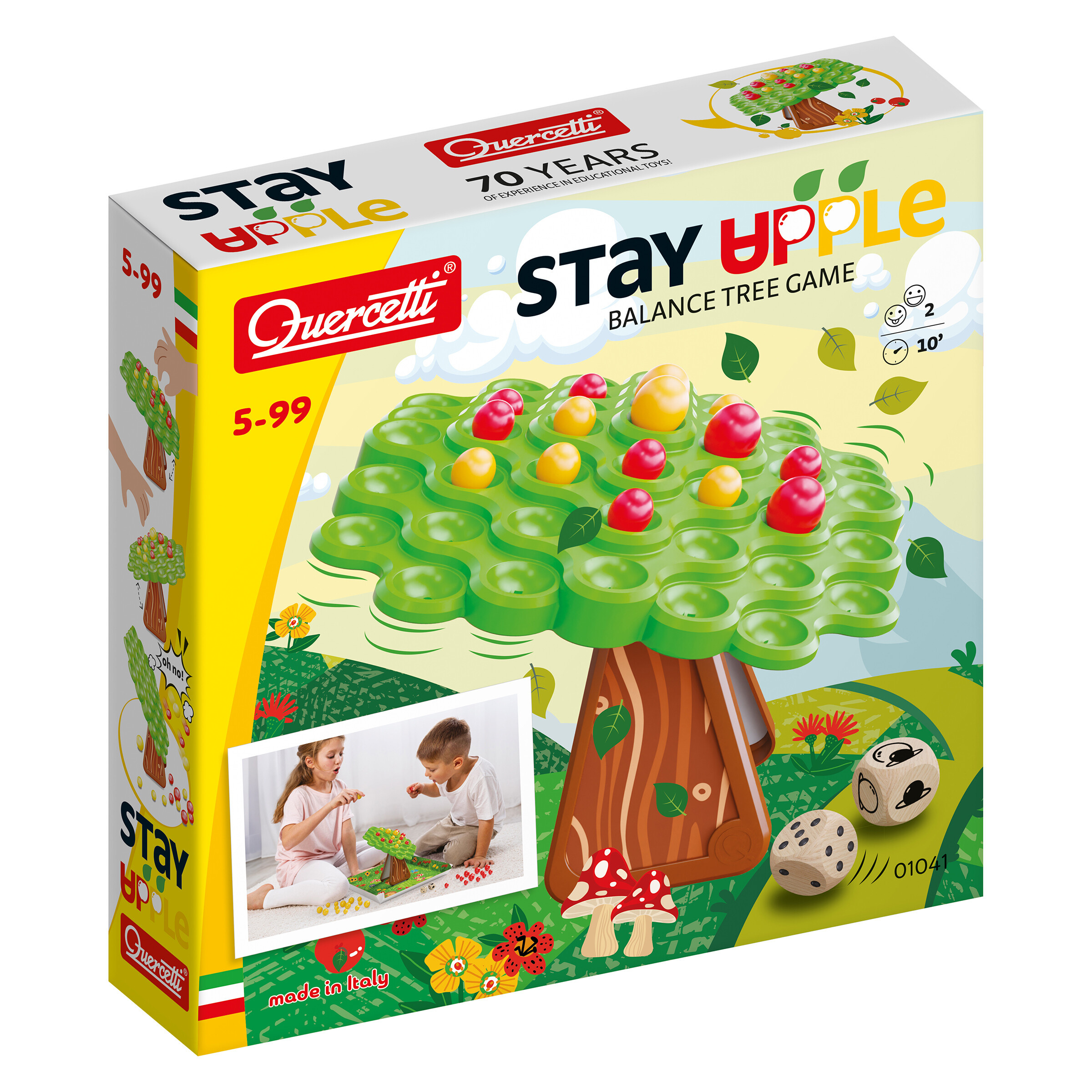 Quercetti Stay Apple - balanční hra - Jablíčkobraní Quercetti