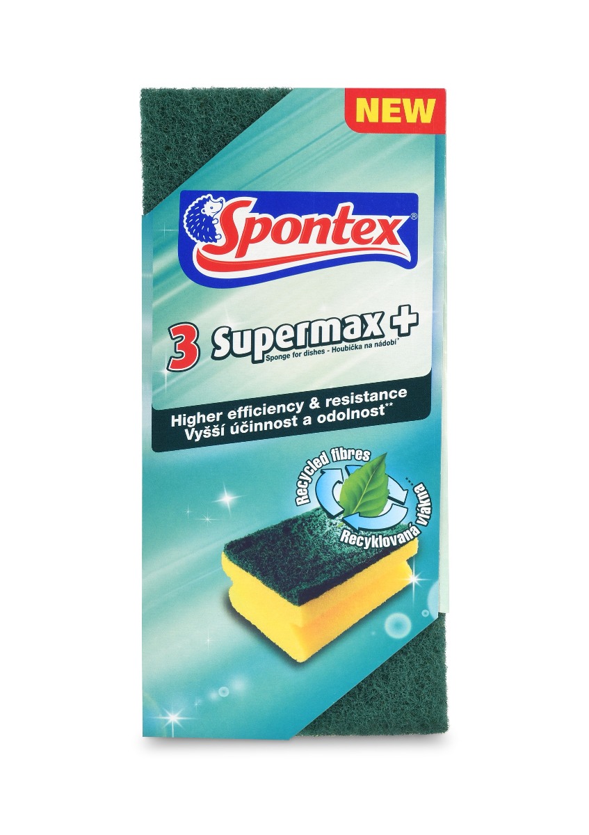 Spontex Supermax+ velká tvarovaná houba 3 ks Spontex