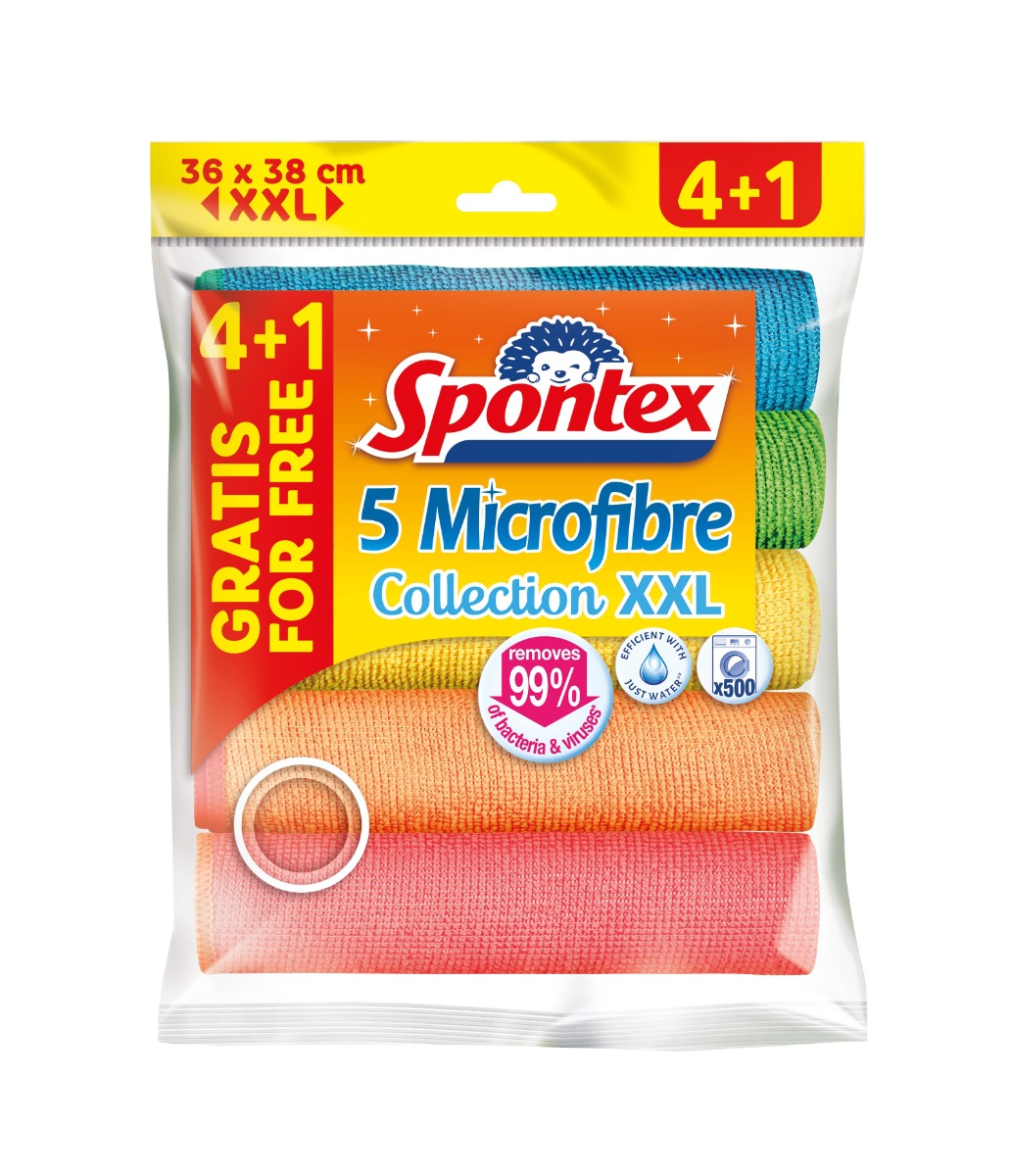 Spontex XXL utěrka z mikrovlákna 4+1 ks Spontex