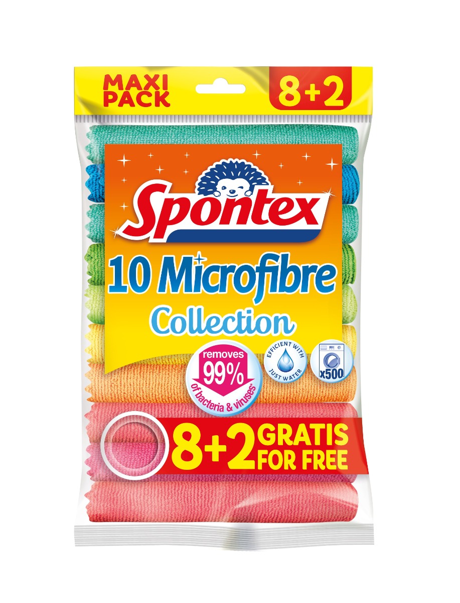 Spontex utěrka z mikrovlákna 8+2 ks Spontex