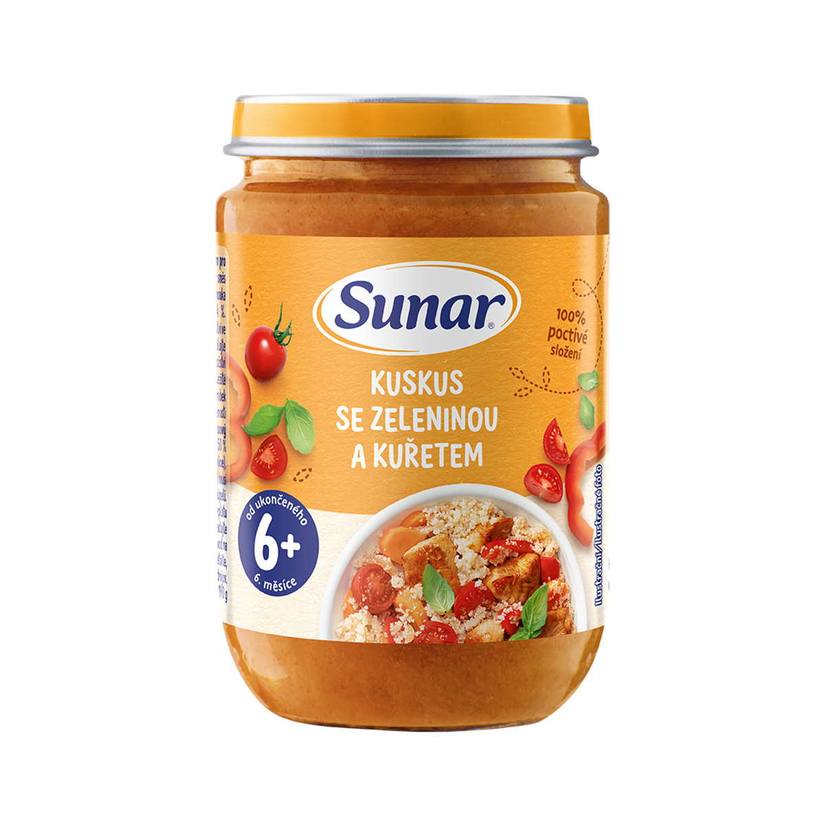 Sunar Příkrm Kuskus se zeleninou a kuřetem 6m+ 190 g Sunar