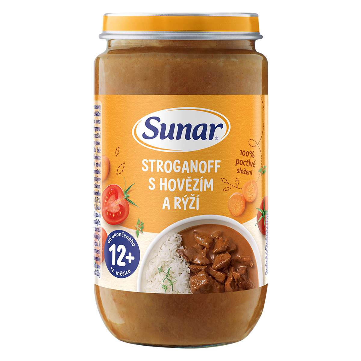 Sunar Příkrm Stroganoff s hovězím a rýží 12m+ 235 g Sunar