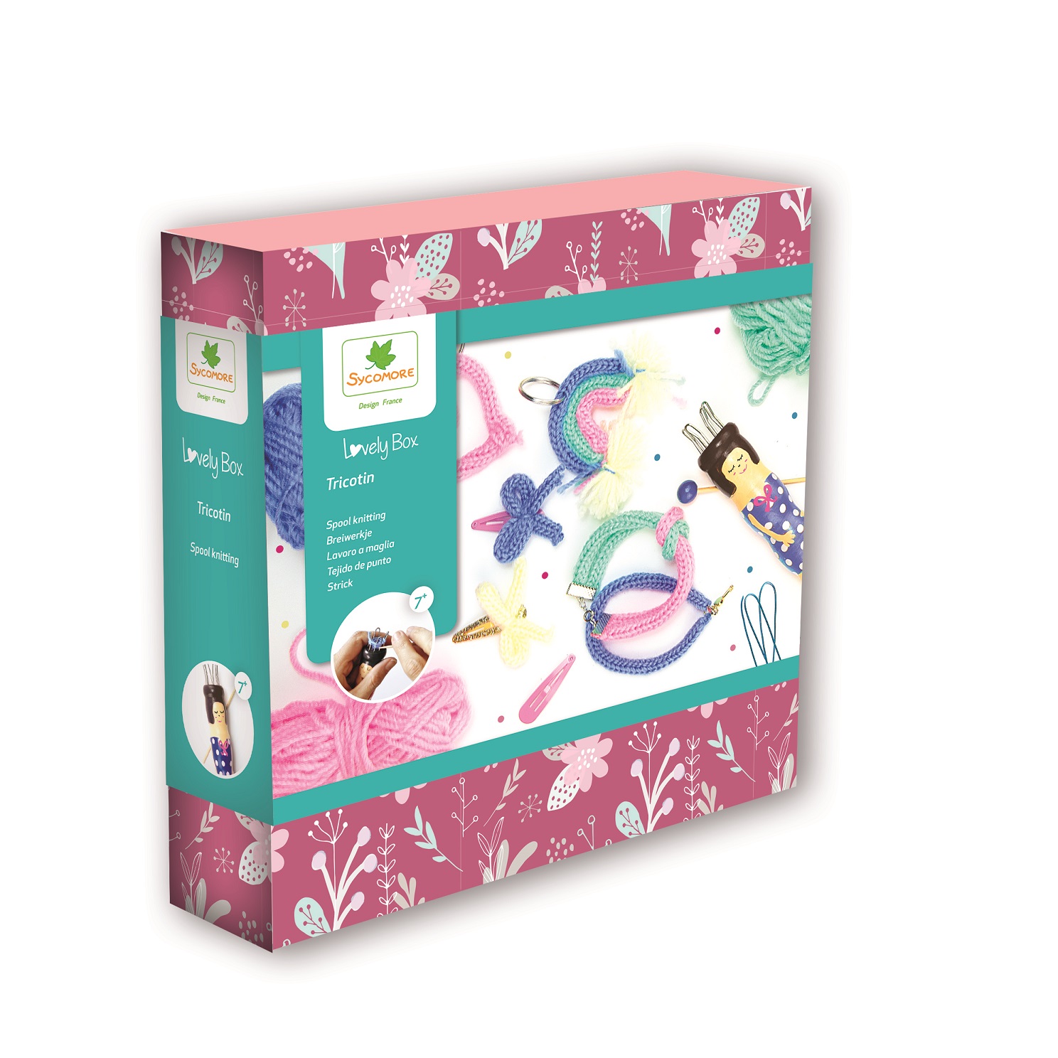 Sycomore Lovely box - kreativní sada s pletací panenkou Sycomore