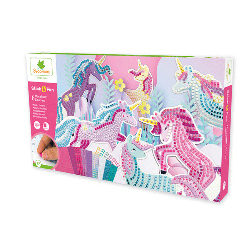 Sycomore Stick & Fun - XXL kreativní sada - mozaika - jednorožci Sycomore