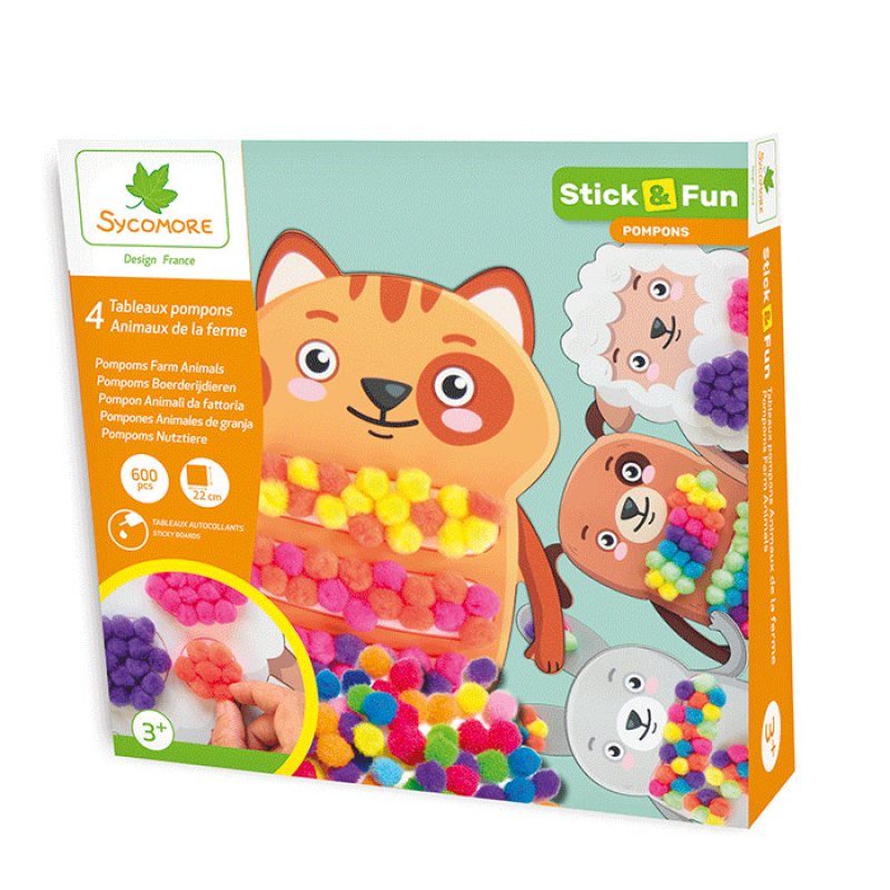 Sycomore Stick & Fun - zdobení bambulkami - domácí zvířátka Sycomore