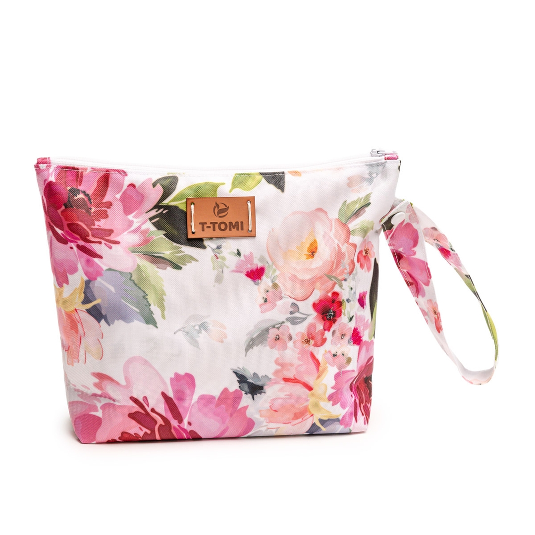 T-tomi Big Baggie Watercolor flowers T-tomi