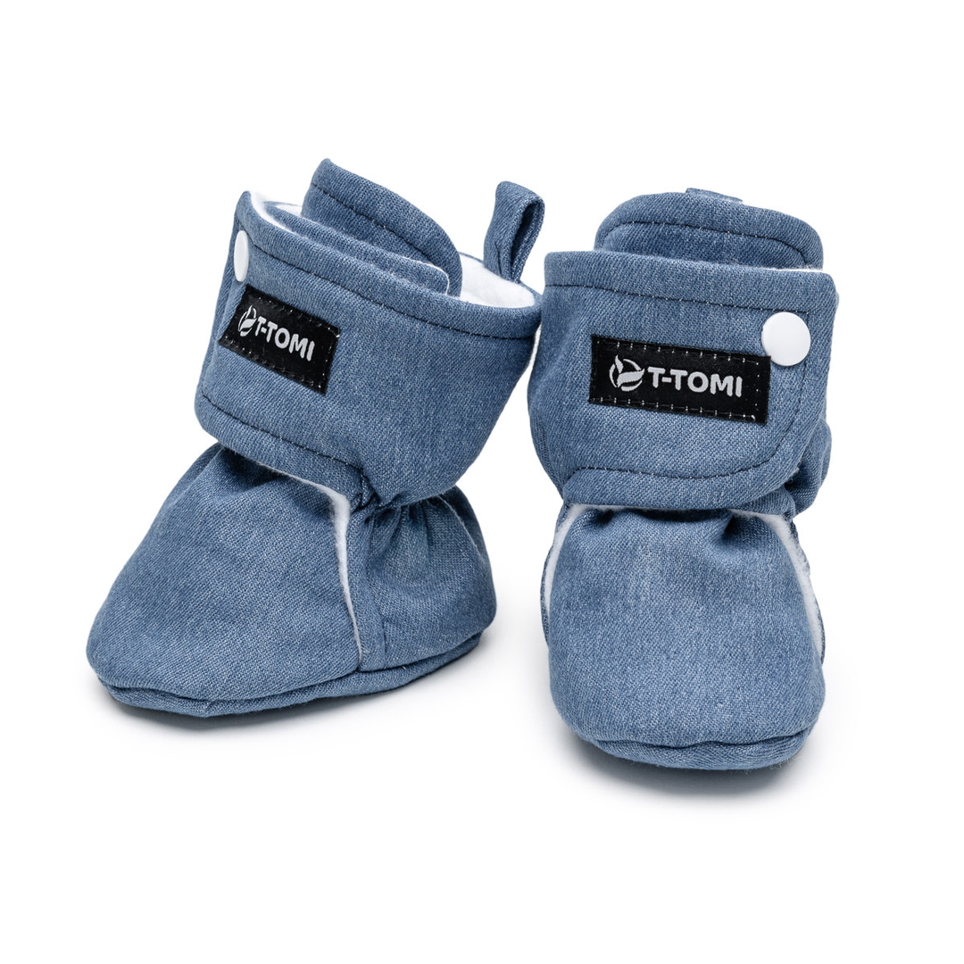 T-tomi Capáčky Washed DENIM (3-6 měsíců) T-tomi